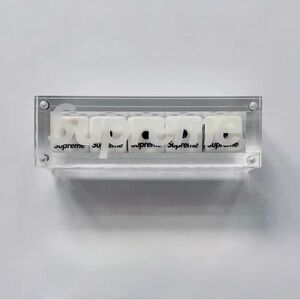 Supreme White Logo Dice Display Case